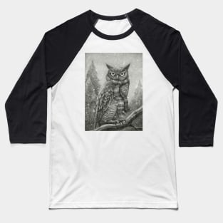 Winter Owl Baseball T-Shirt
